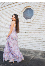 Floral Maxi Dress with Slit-Dresses-KCoutureBoutique, women's boutique in Bossier City, Louisiana