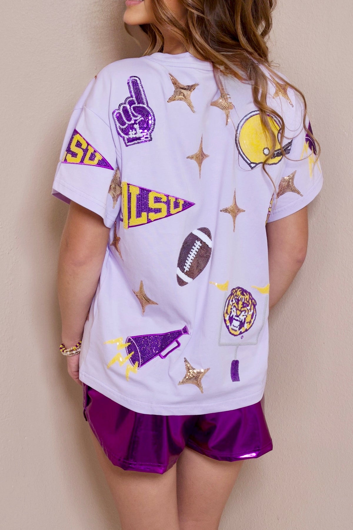 QOS Licensed LSU Sparkle Gameday Icon Tee