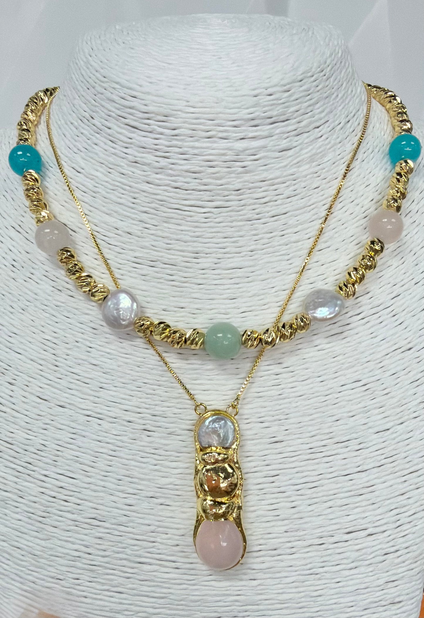Easton Elle Blush Bloom Slip Necklace