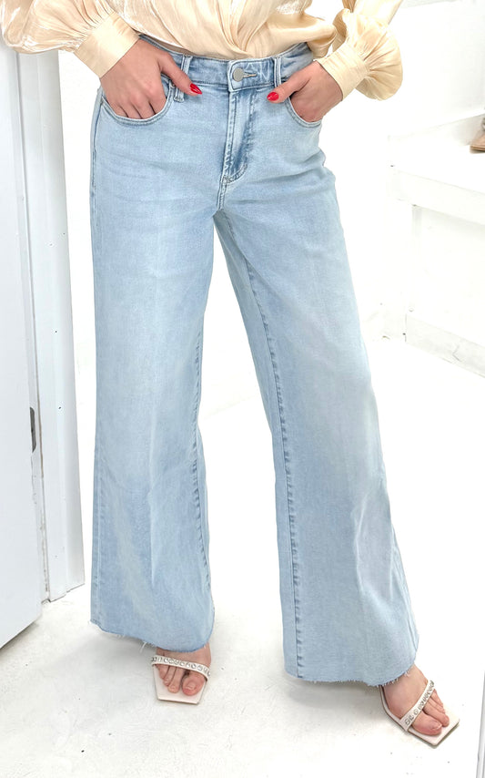 Dear John Fiona Rain Drops Wide Leg Jeans