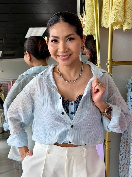 Blue Harbor Lace Layer Top