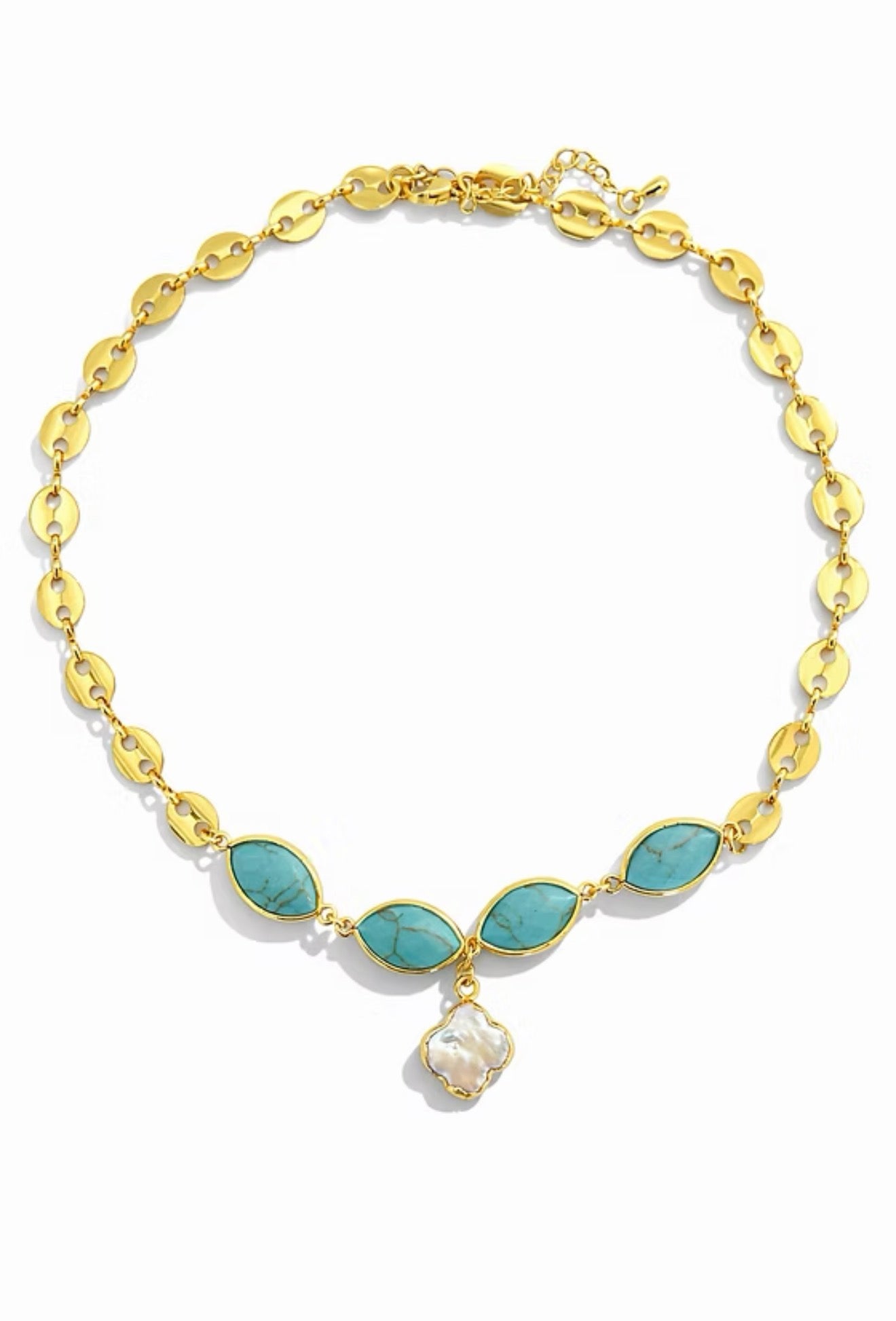 Easton Elle Clover Pearl Necklace