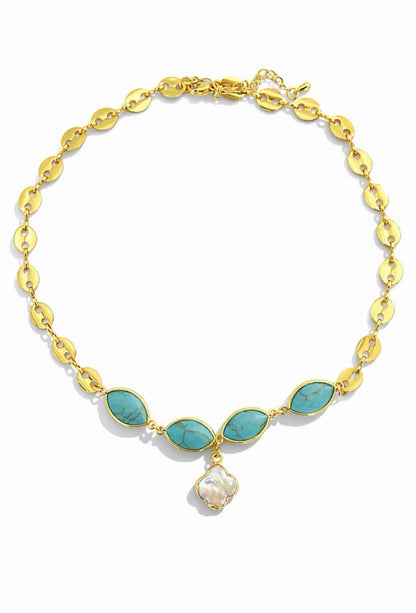 Easton Elle Clover Pearl Necklace