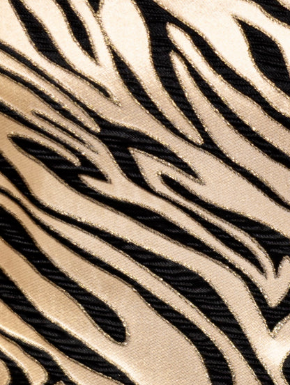 Golden Tiger Jacquard Mini Dress