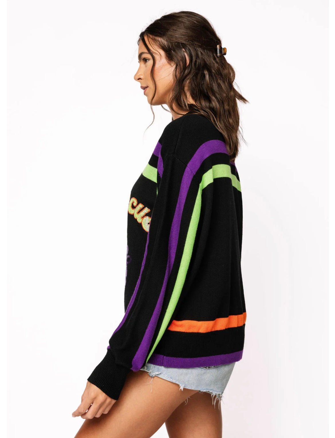 Queen of Sparkles Striped 'Hocus Pocus' Sweater