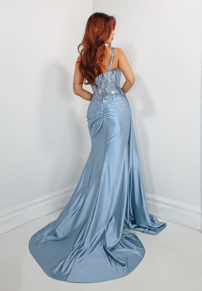 Gemstone Dreams Soft Satin Gown