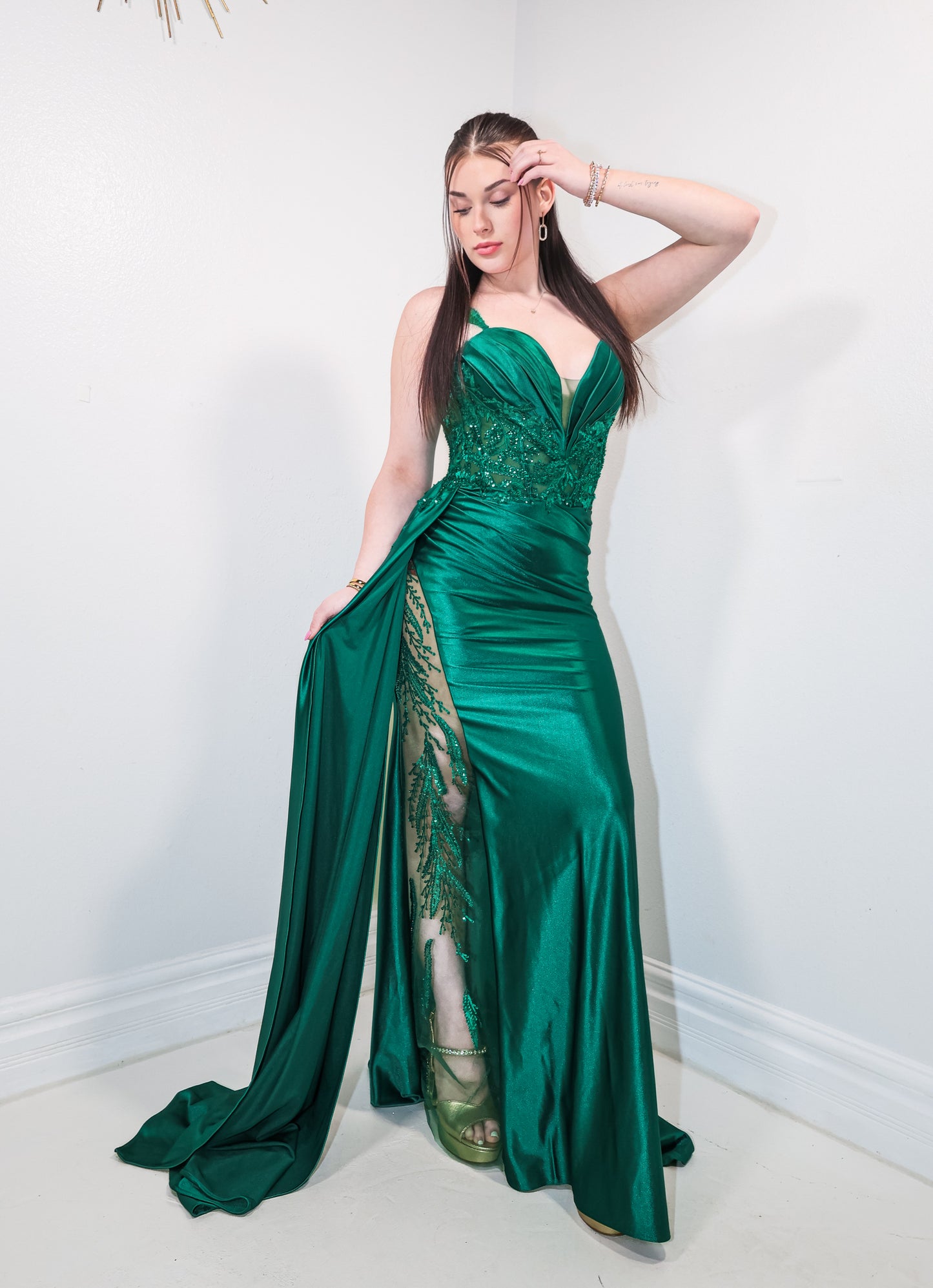 Gemstone Dreams Soft Satin Gown