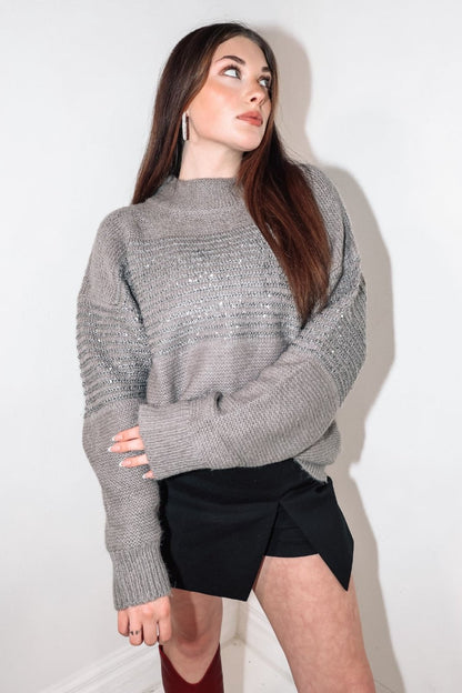 Elan Twilight Gray Sweater Top