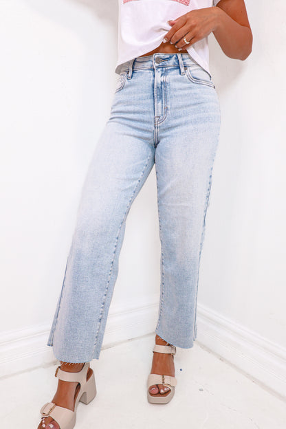 Hidden Nori Cropped Wide Leg Jeans