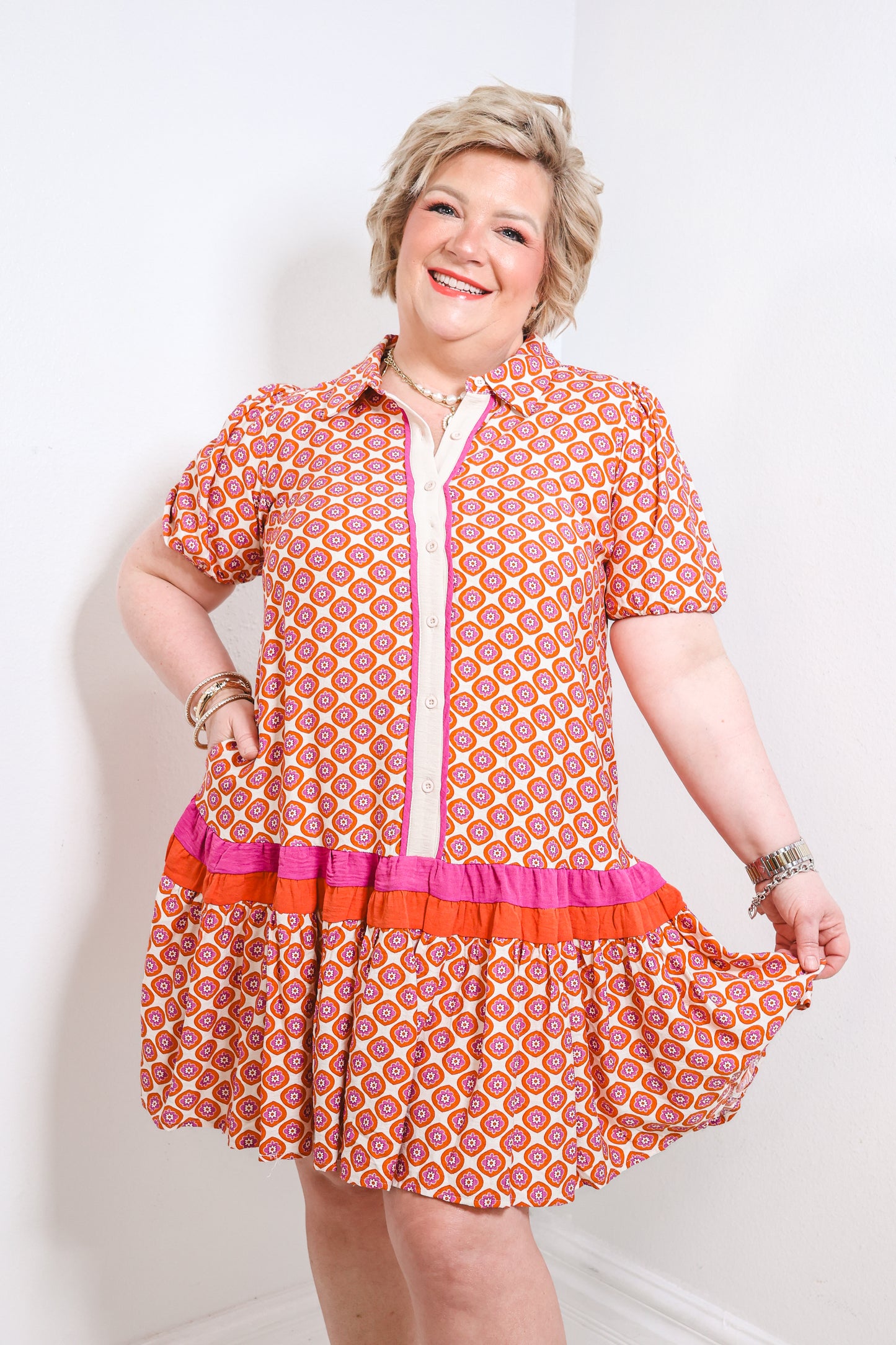 Groove Garden Button Down Mini Dress
