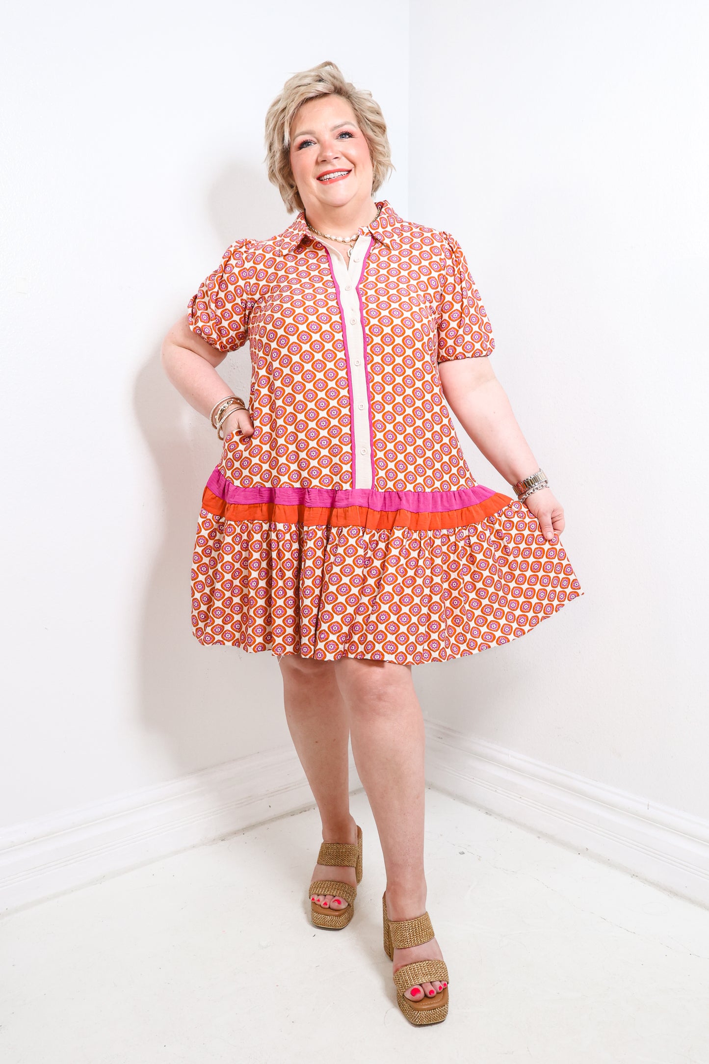 Groove Garden Button Down Mini Dress