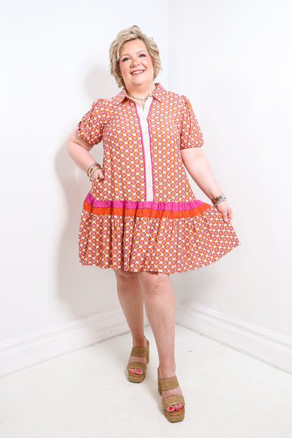 Groove Garden Button Down Mini Dress