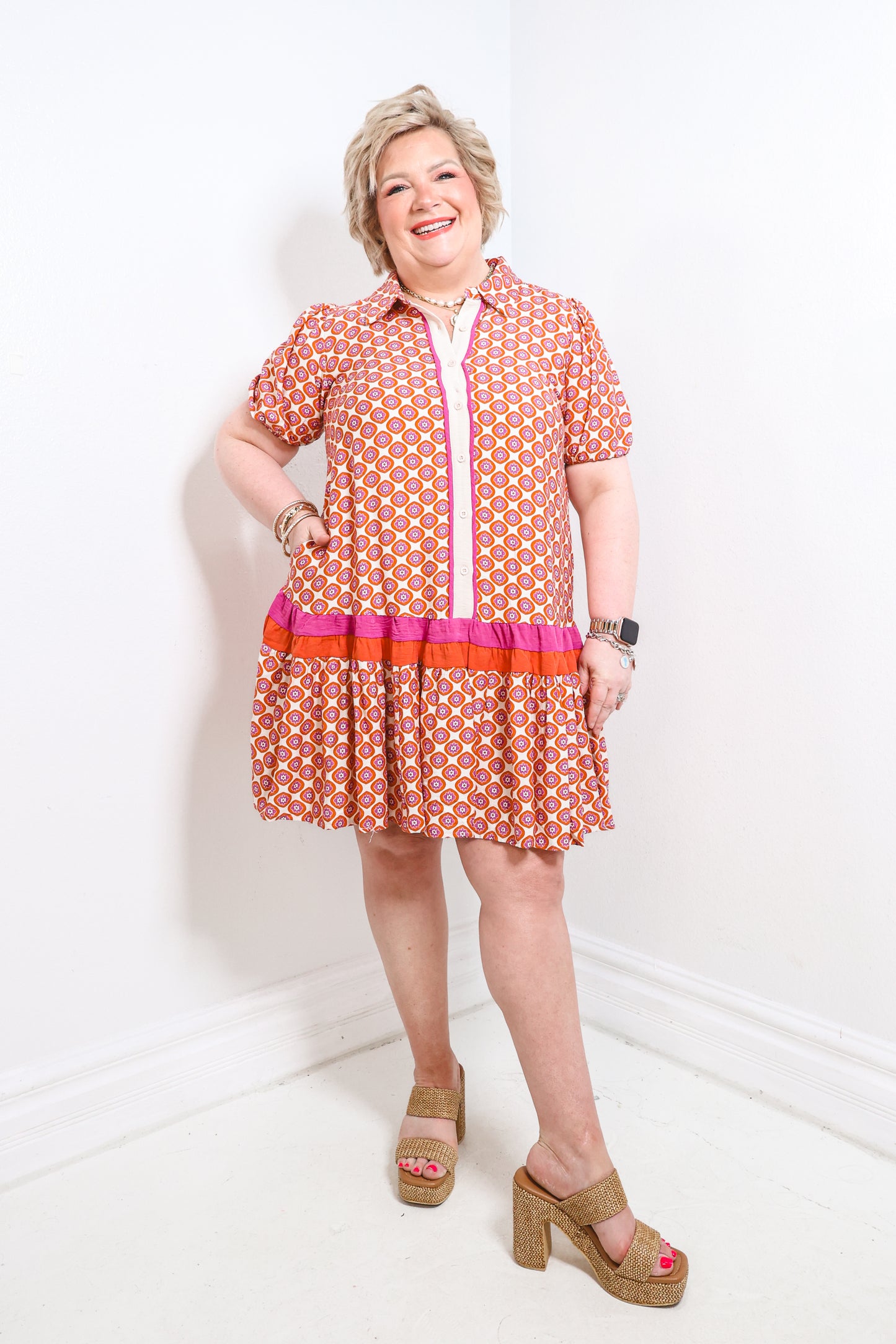 Groove Garden Button Down Mini Dress