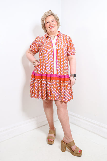 Groove Garden Button Down Mini Dress