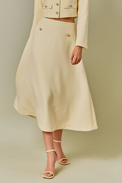 Endless Rose Cropped Tweed A Line Skirt