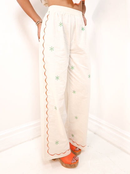 Heirloom Days Embroidered Pants