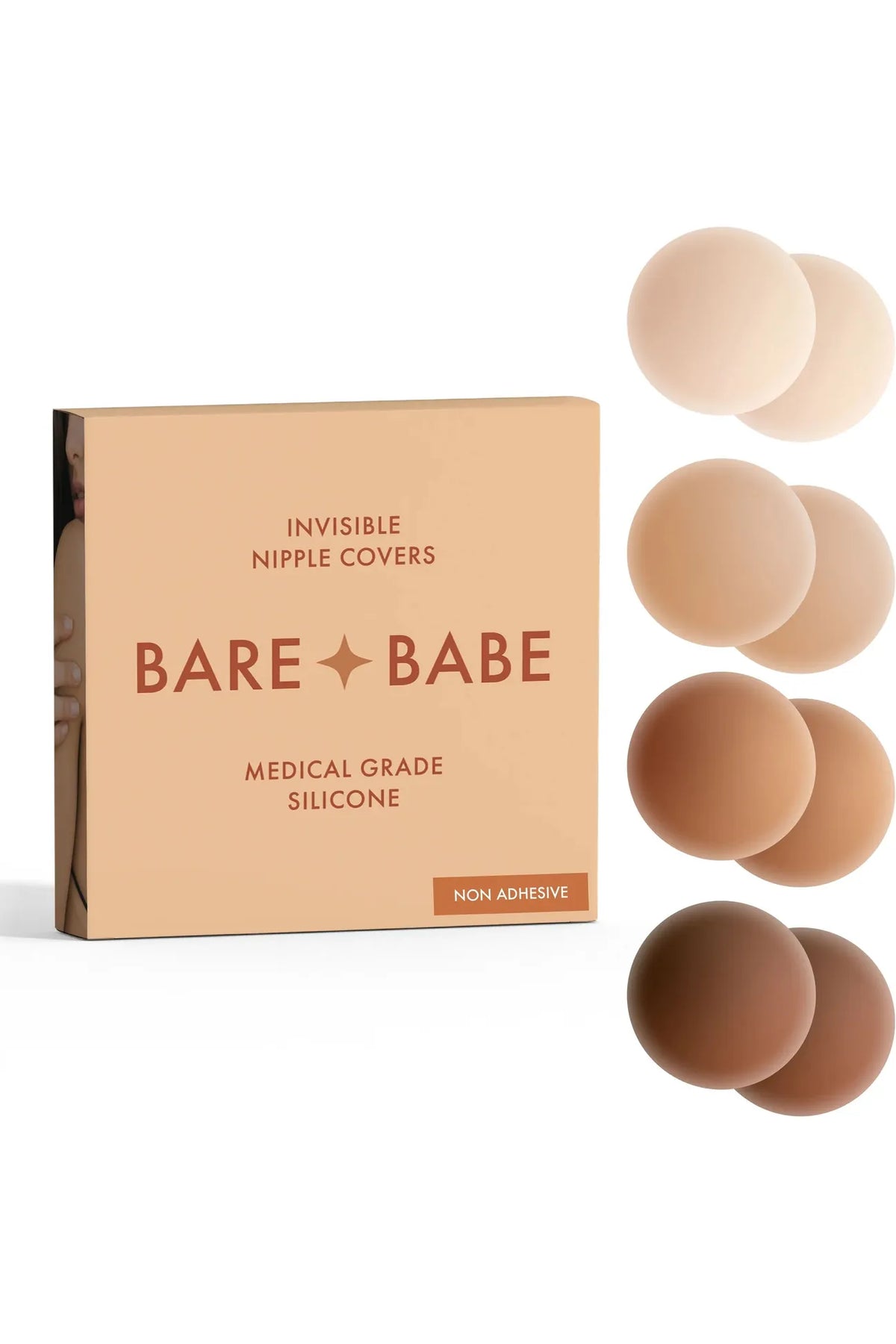 Medical Grade Bare Babe Non-Adhesive Nipple Covers