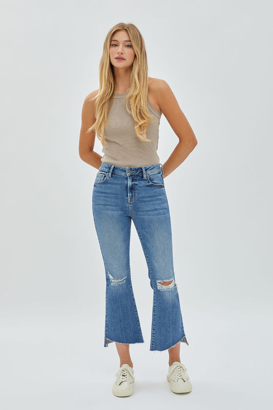 Hidden Happi Vintage Crop Flare Jeans-Bottoms-KCoutureBoutique, women's boutique in Bossier City, Louisiana