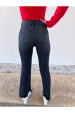 Hidden Happy High Waist Super Fray Flare Jeans-Apparel & Accessories-KCoutureBoutique, women's boutique in Bossier City, Louisiana