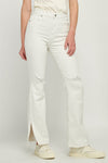 Hidden Sea Salt Side Slit Jeans-Bottoms-KCoutureBoutique, women's boutique in Bossier City, Louisiana