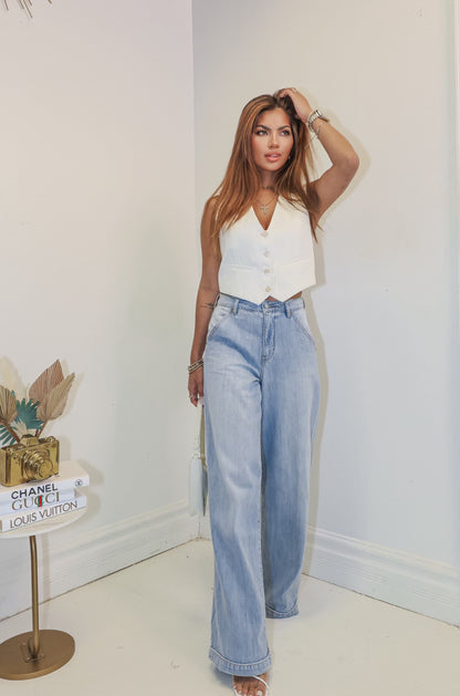 Hidden Nori Wide-Leg Jeans