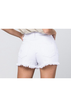 High Rise White Denim Shorts-Shorts-KCoutureBoutique, women's boutique in Bossier City, Louisiana