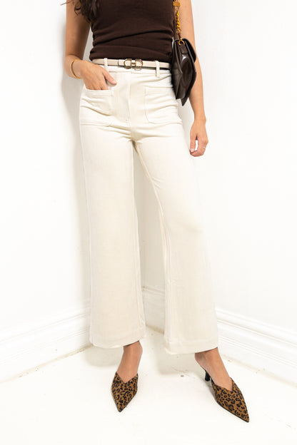 High Noon Faux Suede Wide Leg Pants