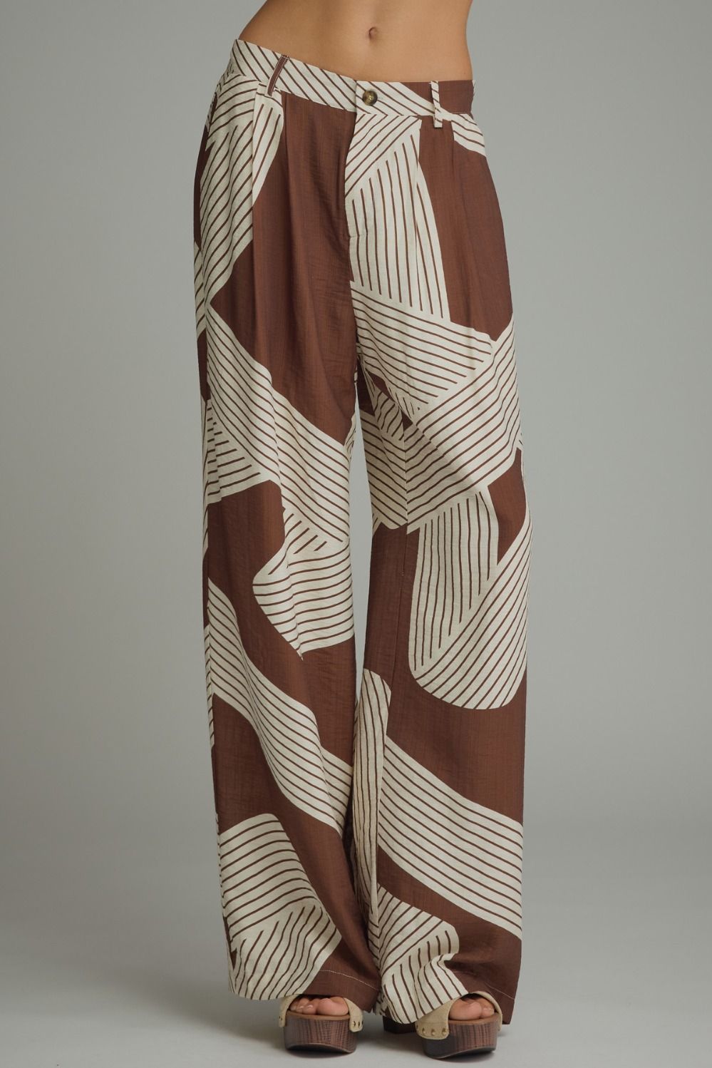 Abstract Ease Wide Leg Pants
