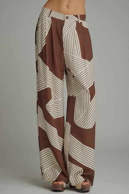 Abstract Ease Wide Leg Pants