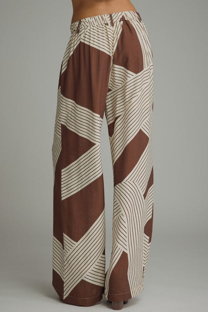 Abstract Ease Wide Leg Pants