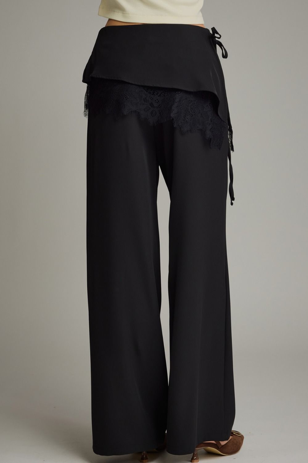 Draped in Lace Wide Leg Pants