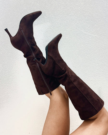 Brownie Points Suede Kitten Heel Boots