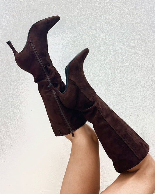 Brownie Points Suede Kitten Heel Boots