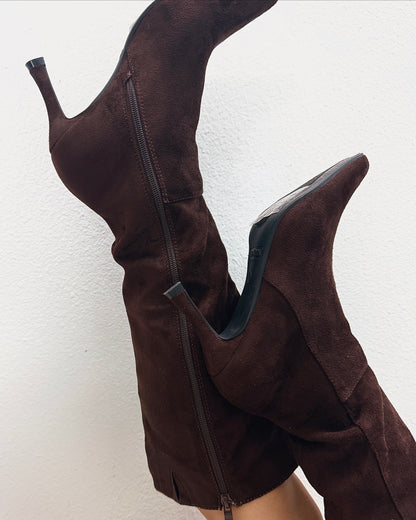 Brownie Points Suede Kitten Heel Boots