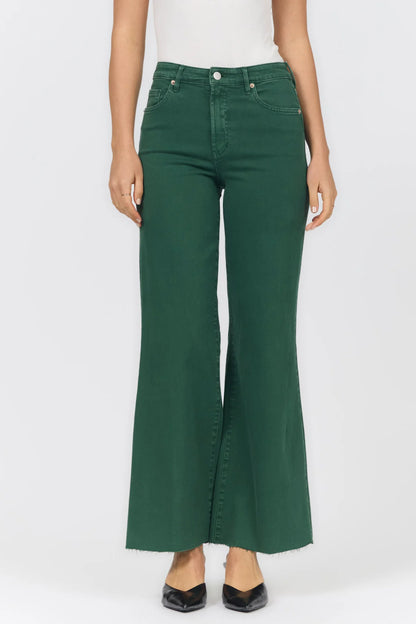 Fiona Wide Leg Jeans in Pineneedle