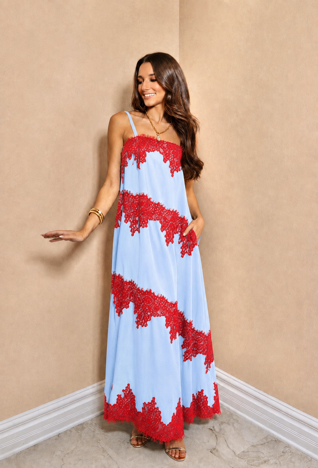 Vintage Romance Lace Maxi Dress