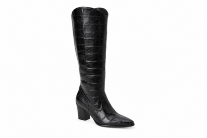 After Hours Croc Knee-High Boots