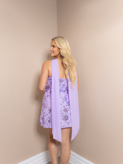 Bloom and Sparkle Scarf Mini Dress
