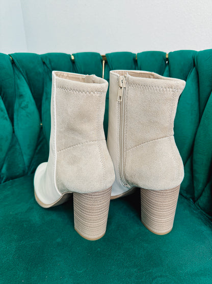 Two Toned Luxe Booties