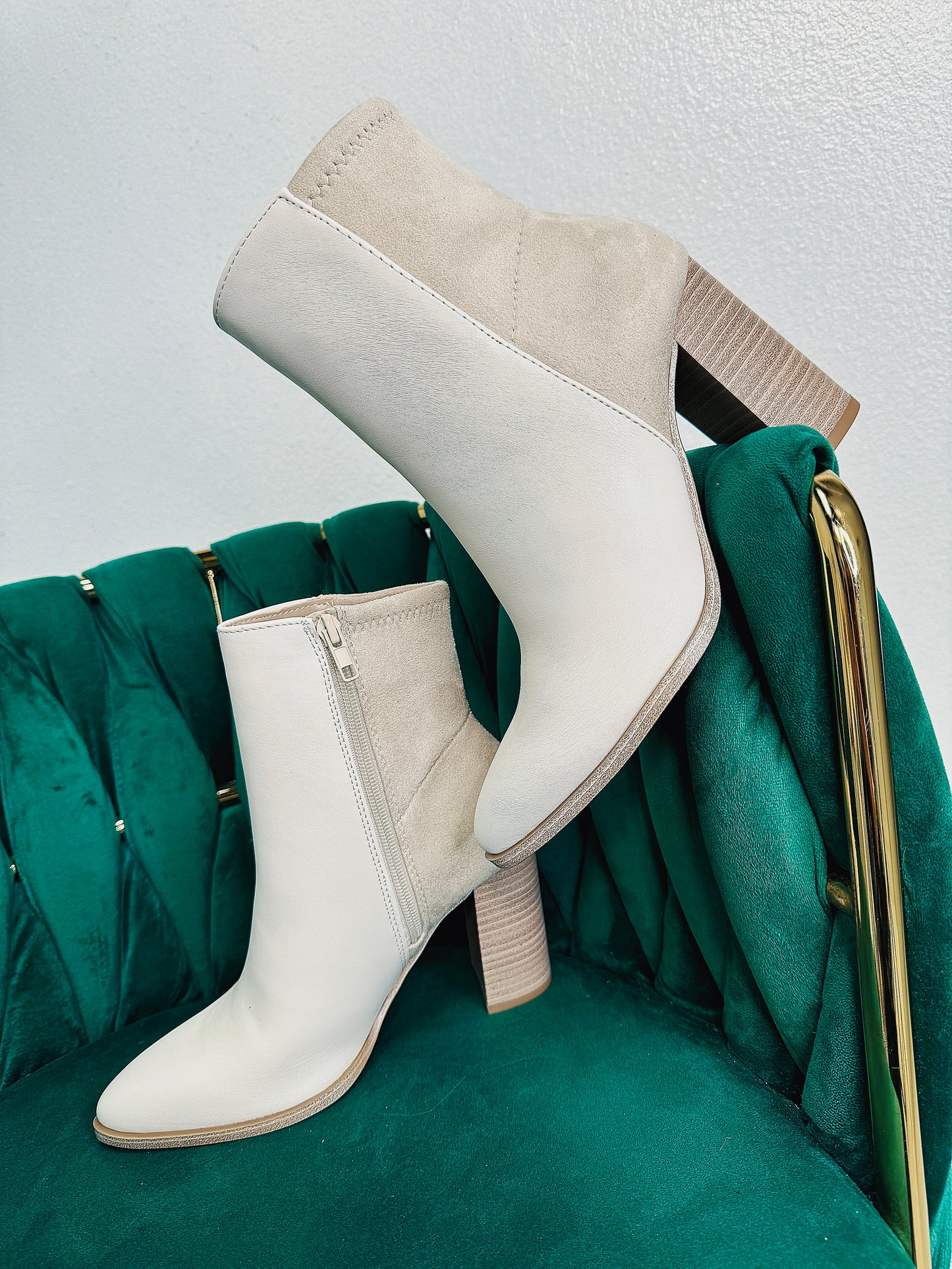 Two Toned Luxe Booties