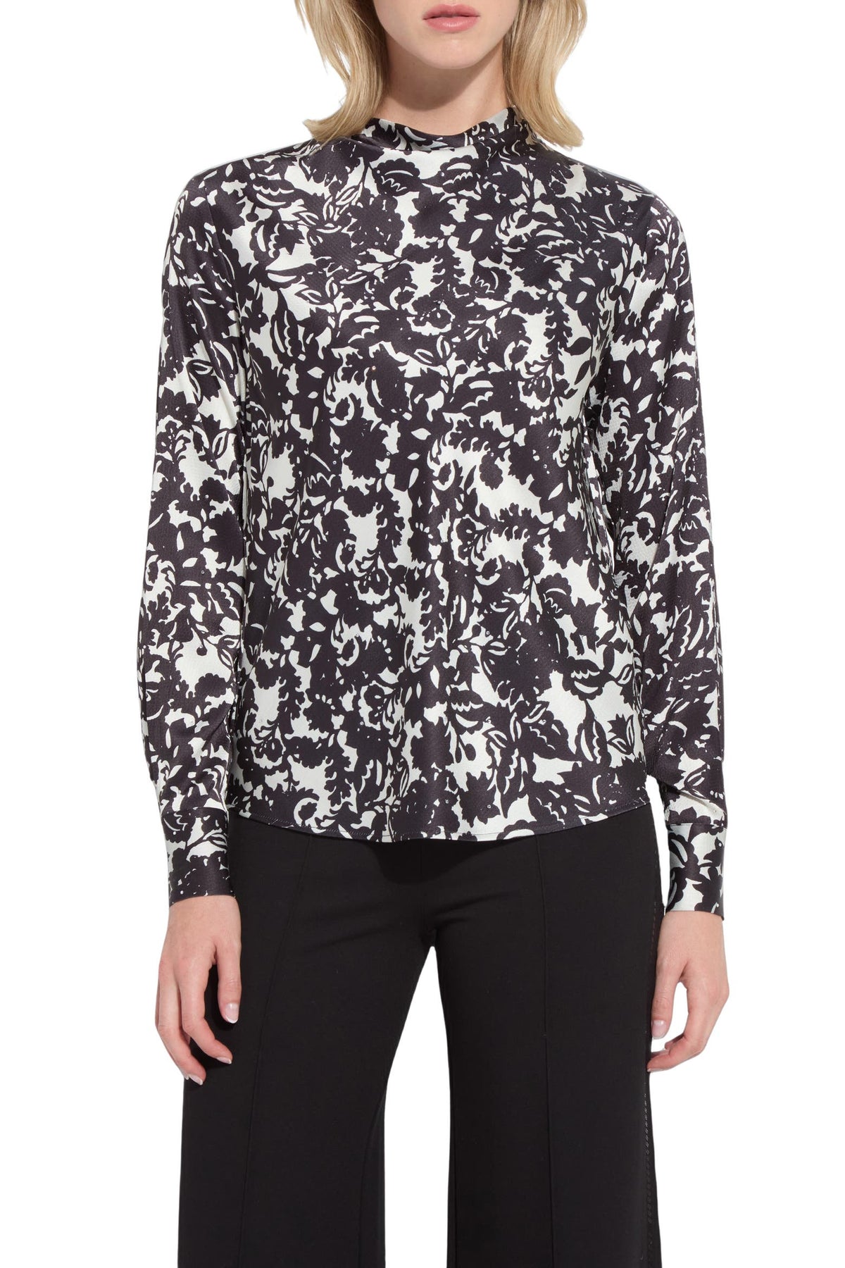Lysse Evan Crystal Embellished Drape Front Blouse