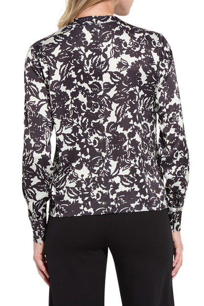 Lysse Evan Crystal Embellished Drape Front Blouse