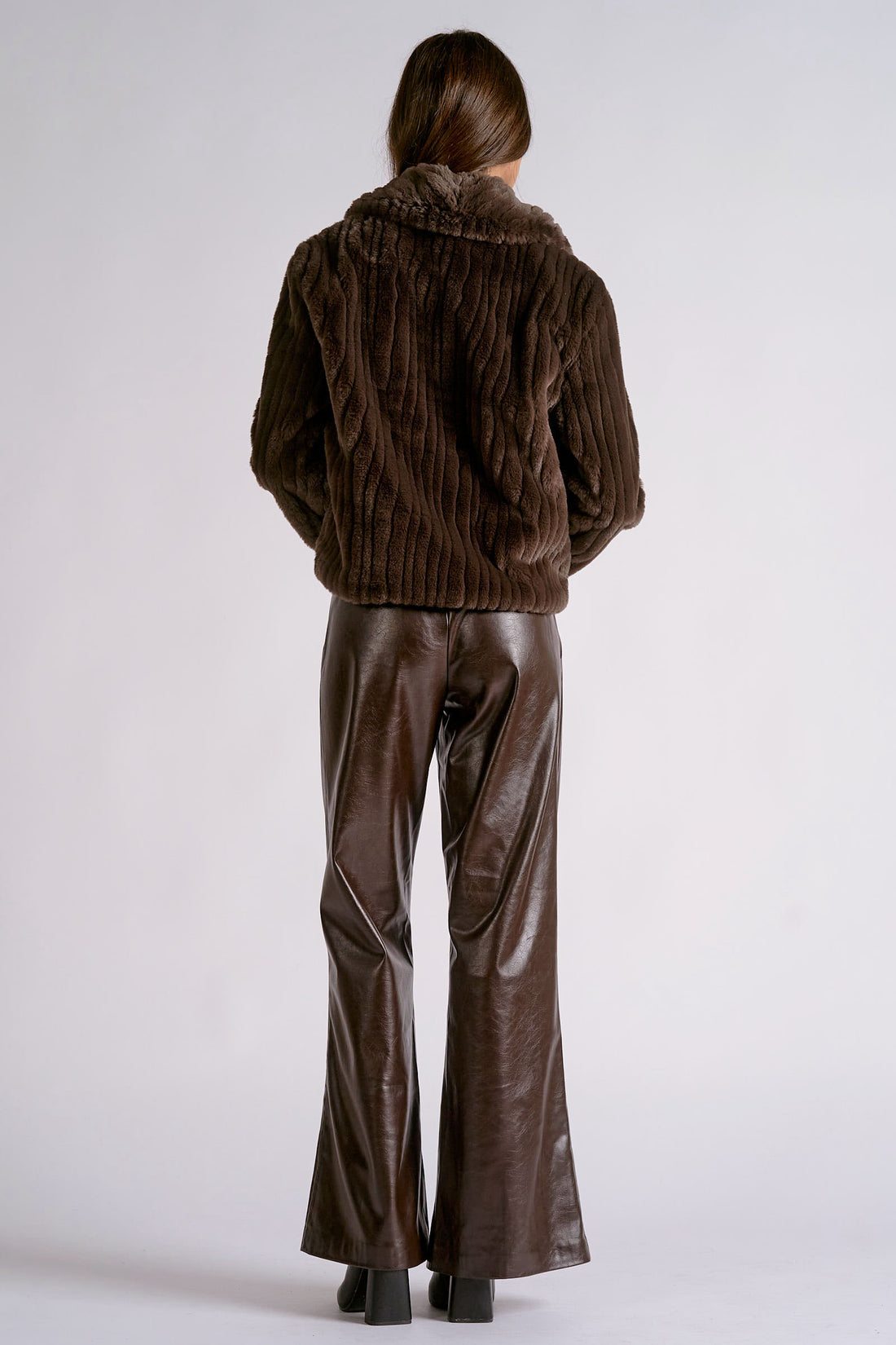 Elan Espresso Luxe Faux Fur Jacket