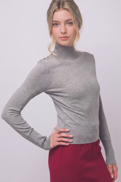 Everyday Luxe Mock Neck Long Sleeve Top