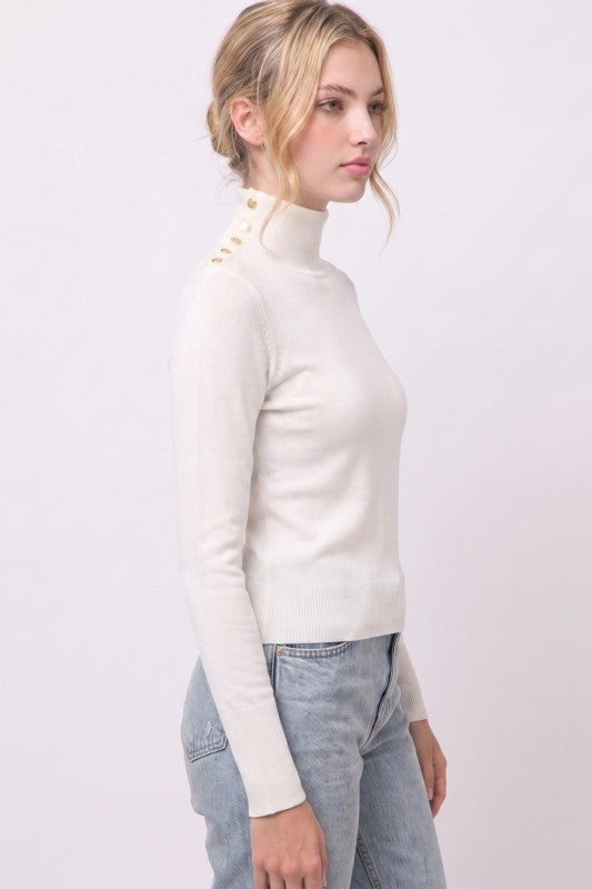 Everyday Luxe Mock Neck Long Sleeve Top