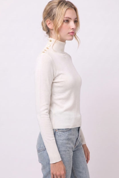 Everyday Luxe Mock Neck Long Sleeve Top