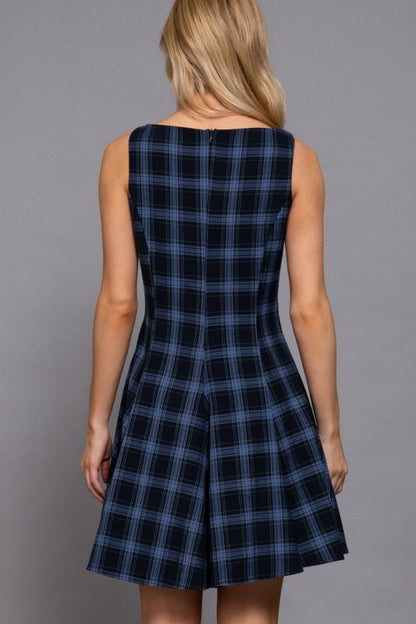Prep Plaid Swing Mini Dress