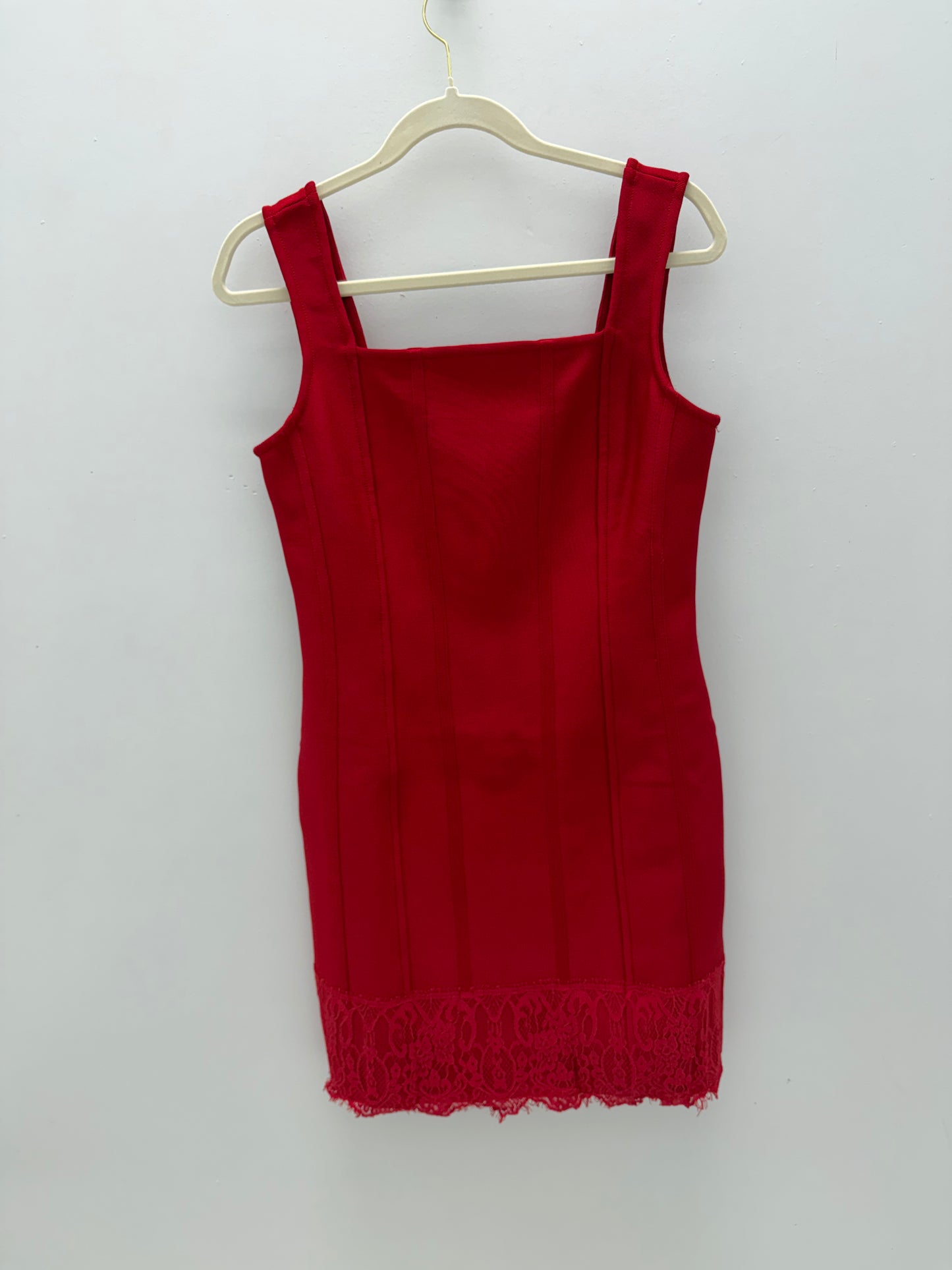 Real Romance Lace Hem Bandage Mini Dress