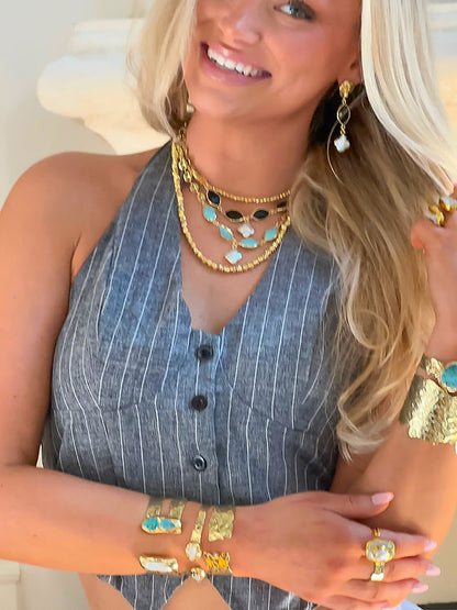 Easton Elle Clover Pearl Necklace