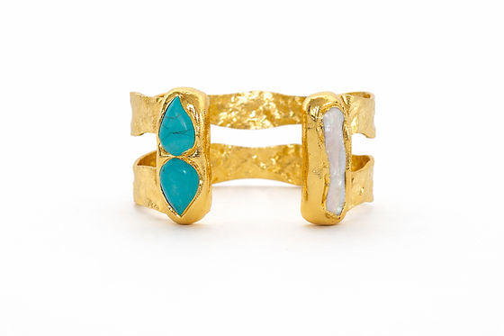 Easton Elle Dove Double Cuff - Gold